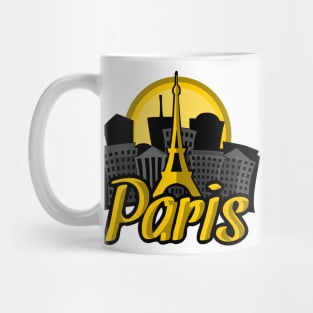 Paris Skyline Sunrise Mug